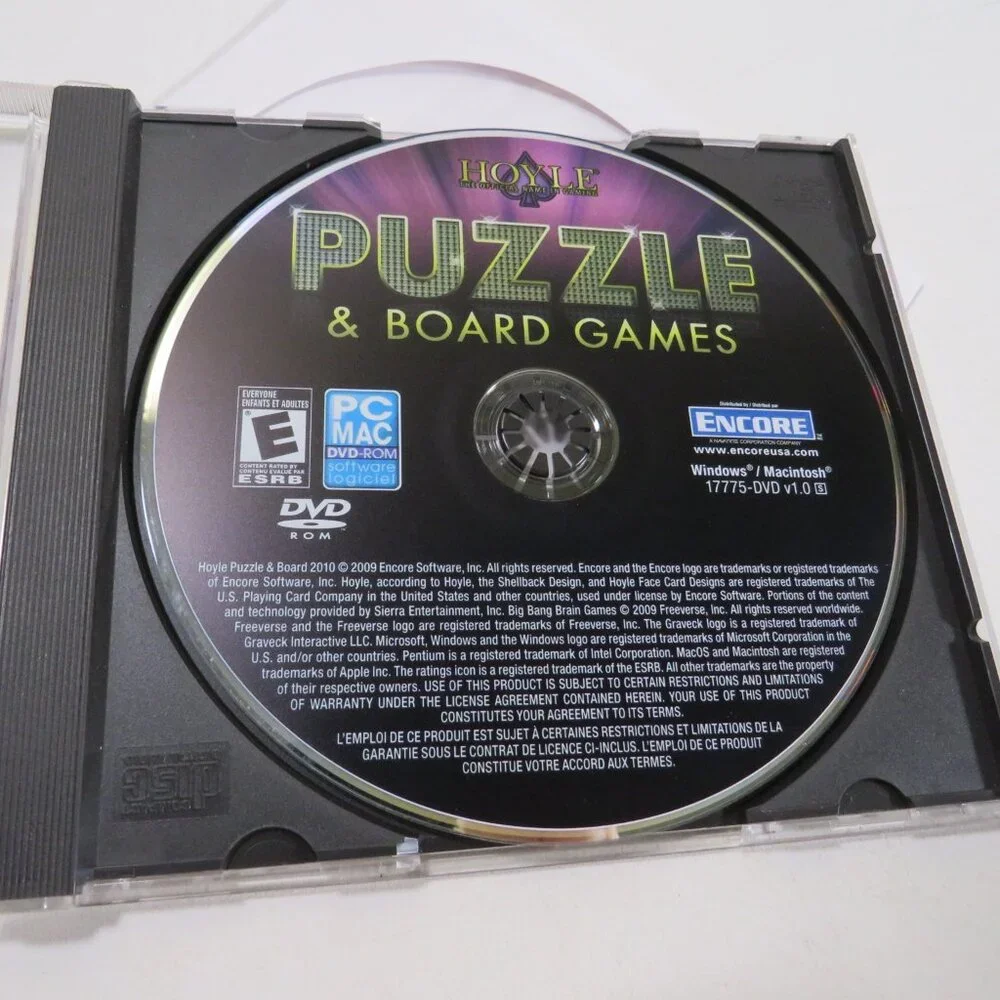 Hoyle Puzzle & Board Games Computer Game OUT OF DATE SOFTWARE